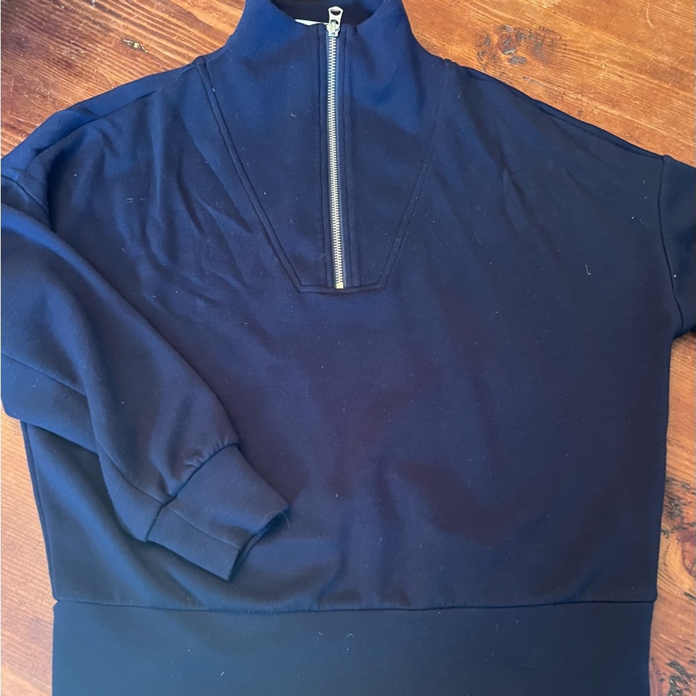 Varley Hawley Half Zip Sweatshirt Navy XS